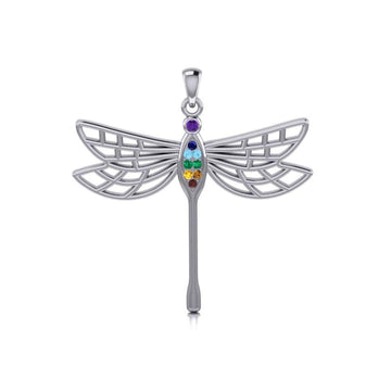 Lovely Spiritual Chakra Dragonfly Pendant TPD4214 - Jewelry